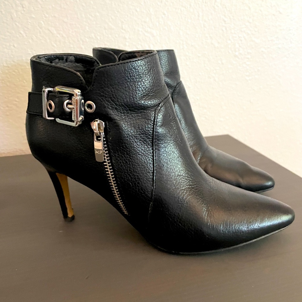 Leather high heels